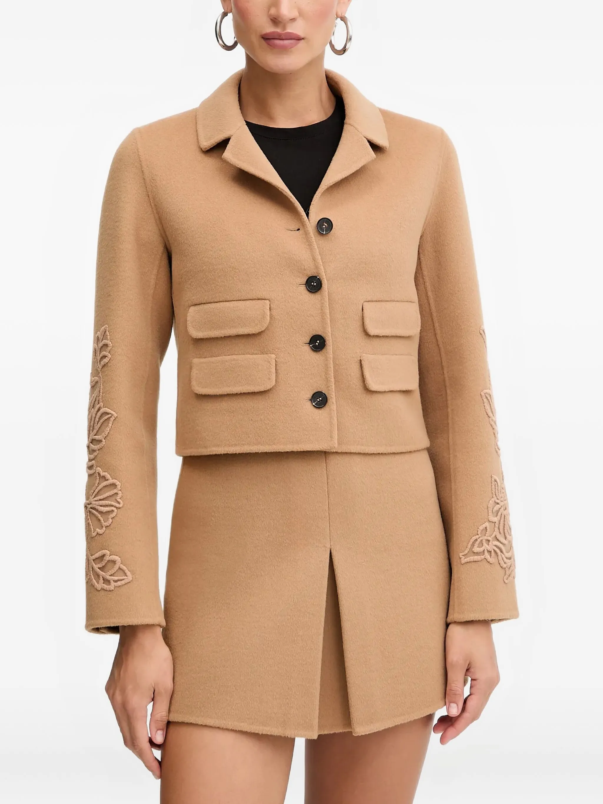 Жакет с цветочной аппликацией Ermanno Scervino, нейтральный
Жакет с цветочной аппликацией Ermanno Scervino, нейтральный