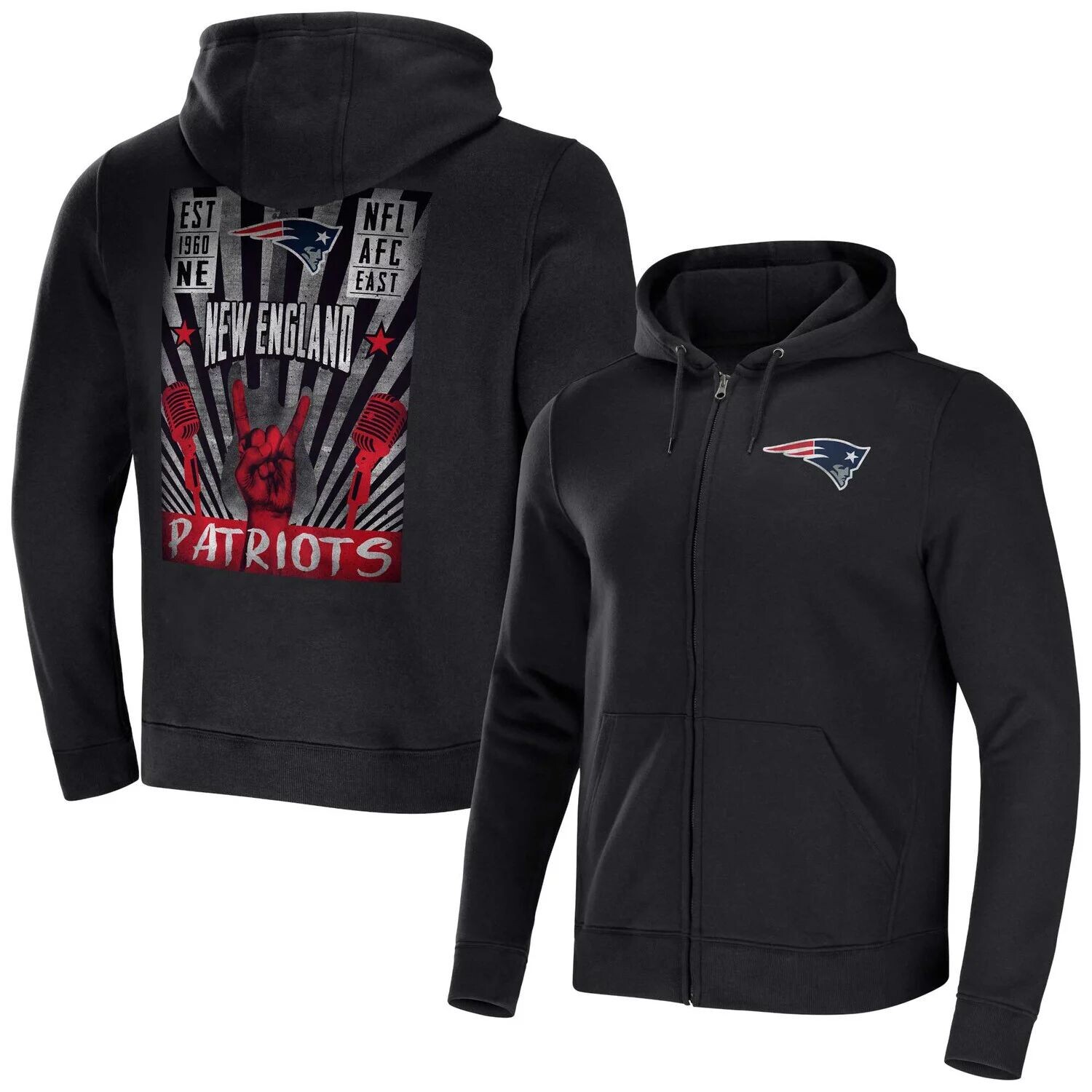 Мужская коллекция NFL x Darius Rucker от Fanatics Black New England Patriots Rocker с капюшоном на молнии во всю длину
Мужская коллекция NFL x Darius Rucker от Fanatics Black New England Patriots Rocker с капюшоном на молнии во всю длину