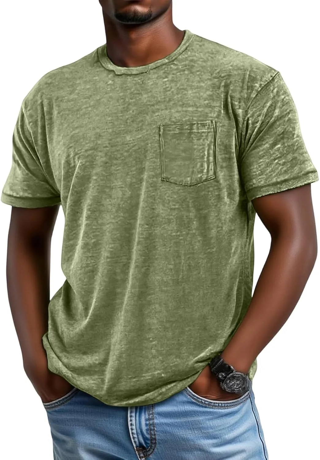 Мужская модная футболка с коротким рукавом и нагрудным карманом HYYGOCCTV
Мужская модная футболка с коротким рукавом и нагрудным карманом HYYGOCCTV