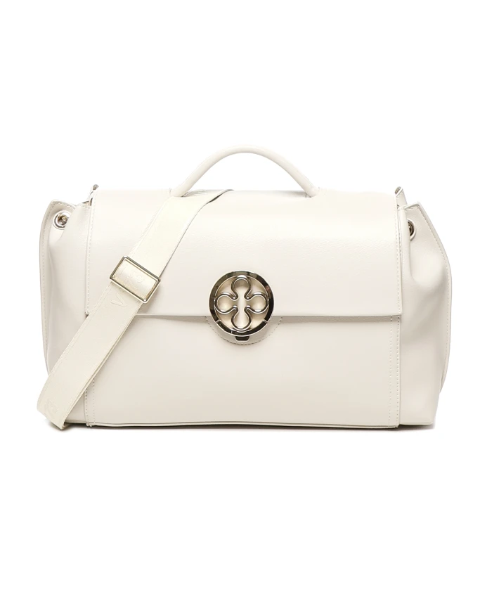 Бежевая кожаная сумка с металлическим логотипом V73, бежевый
Бежевая кожаная сумка с металлическим логотипом V73, бежевый