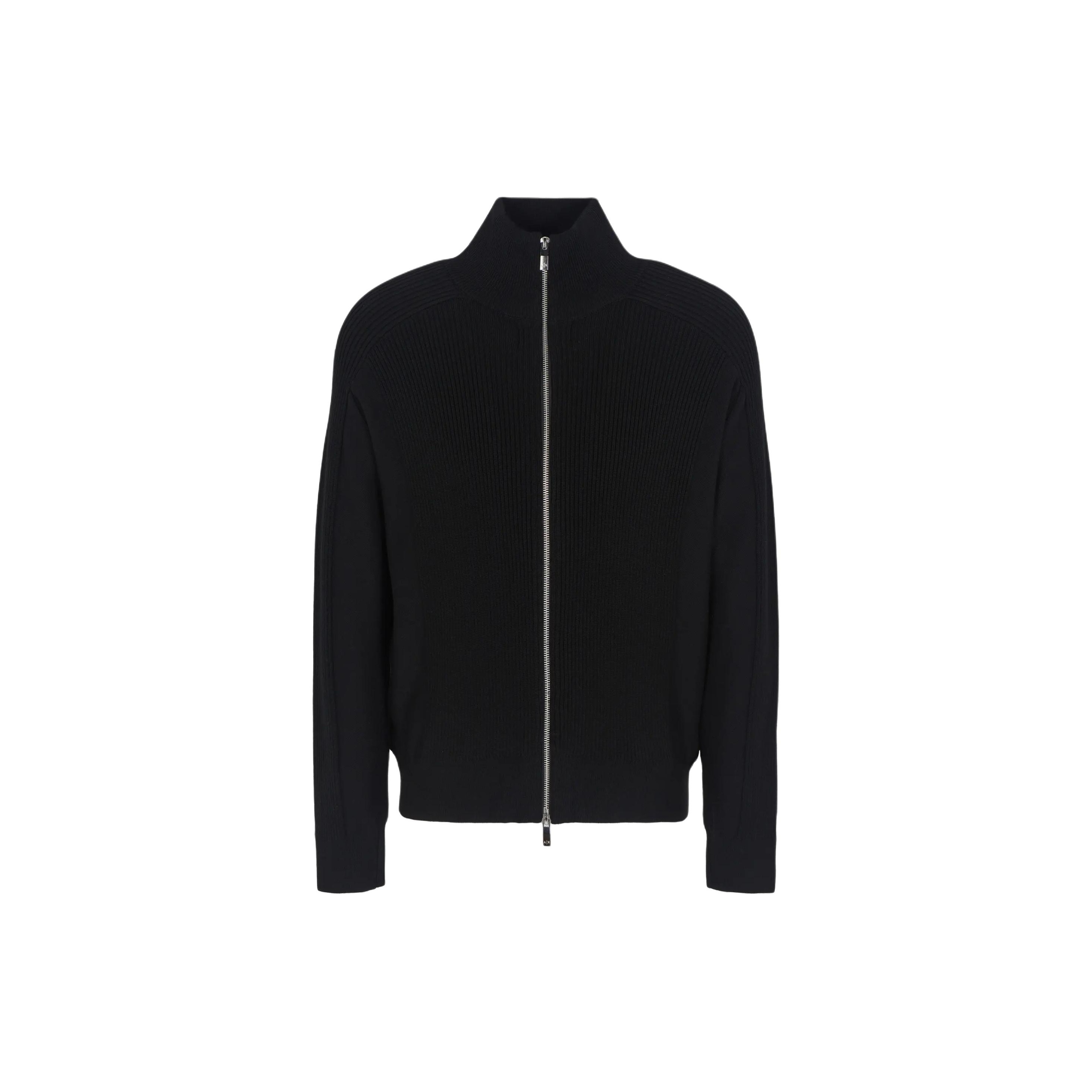Ребристый кардиган на молнии ARMANI EXCHANGE, черный
Ребристый кардиган на молнии ARMANI EXCHANGE, черный