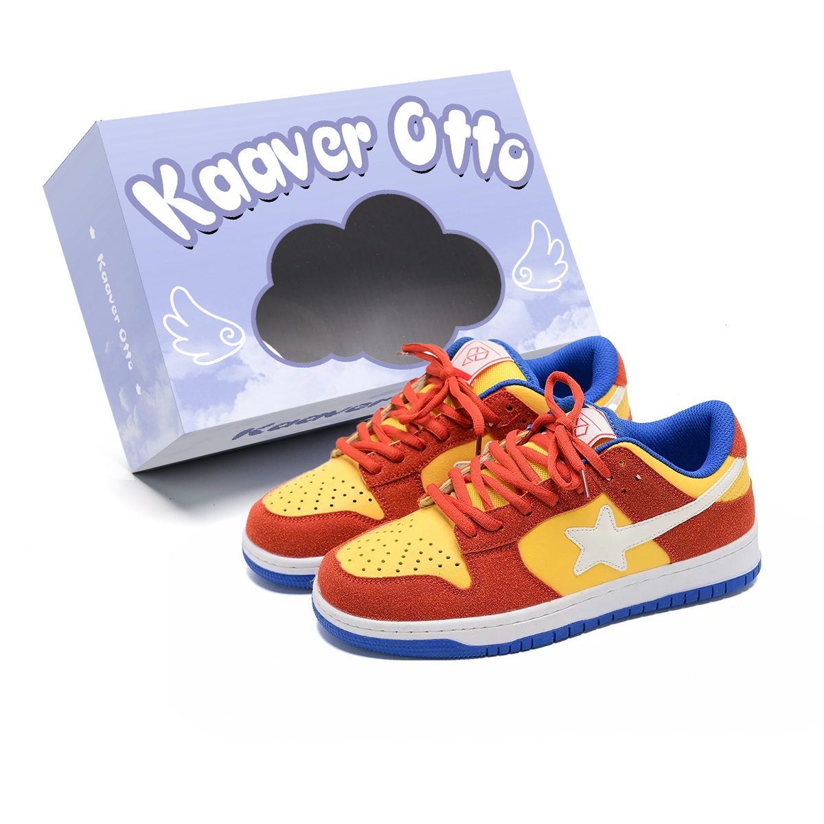 KAAVER OTTO Скользоустойчивые, износостойкие, дышащие, увеличивающие рост скейтбордские кроссовки унисекс Yellow Orange Stars, цвет Yellow Orange Stars
KAAVER OTTO Скользоустойчивые, износостойкие, дышащие, увеличивающие рост скейтбордские кроссовки унисекс Yellow Orange Stars, цвет Yellow Orange Stars