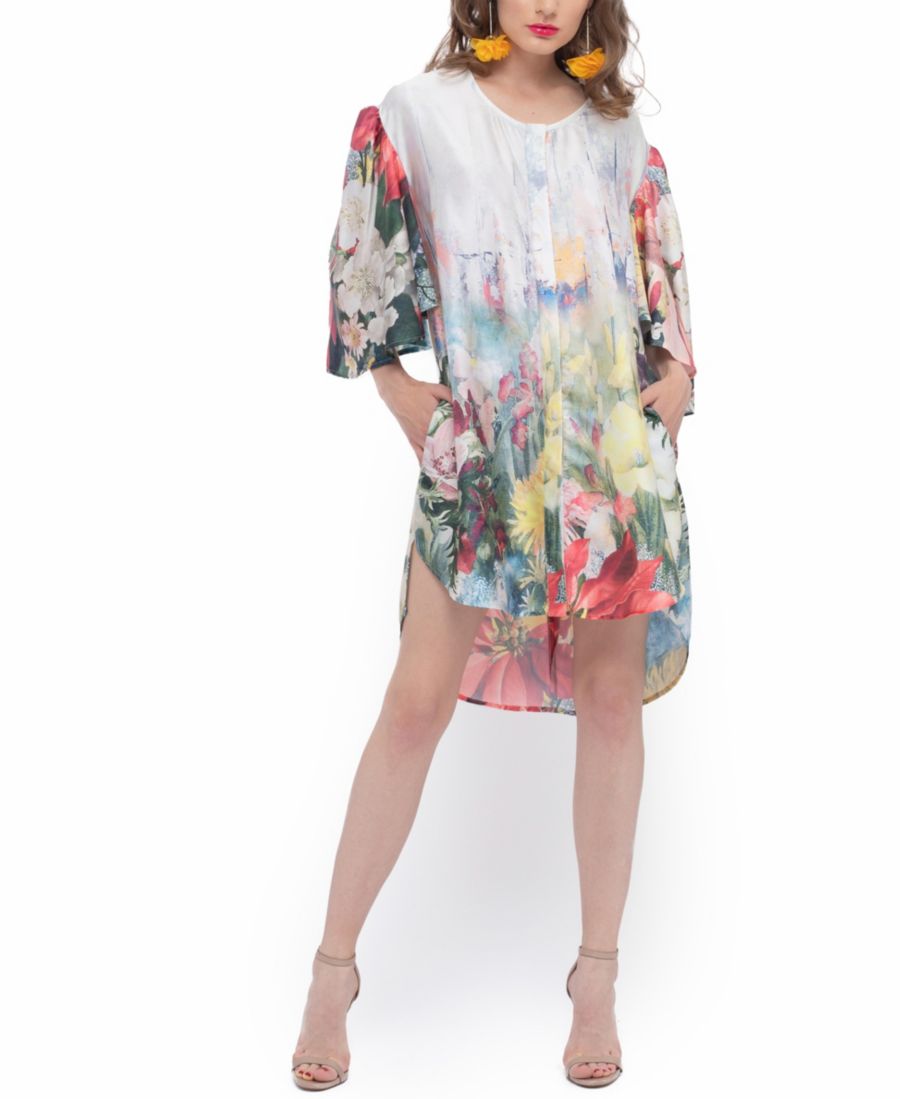 Женское платье из шармеза с поясом, цветочным принтом, рукавами-бабочками и асимметричным подолом Terese Sydonna, Ivory floral
Женское платье из шармеза с поясом, цветочным принтом, рукавами-бабочками и асимметричным подолом Terese Sydonna, Ivory floral