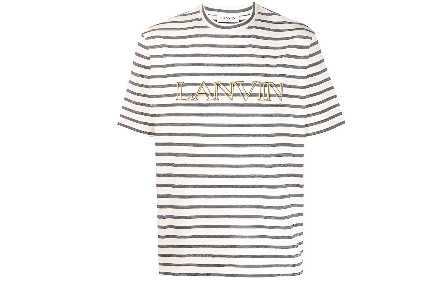 Футболка в полоску с вышитым логотипом Lanvin, Ecru
Футболка в полоску с вышитым логотипом Lanvin, Ecru