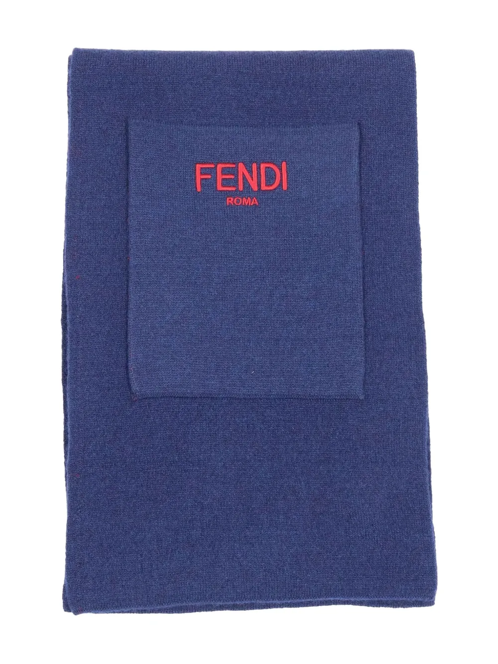 Шарф с вышитым логотипом Fendi Kids, синий
Шарф с вышитым логотипом Fendi Kids, синий