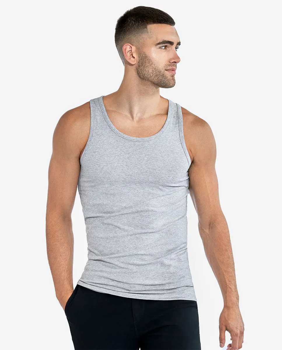 Комплект из двух мужских однотонных футболок без рукавов Bread & Boxers, светло-серый
Комплект из двух мужских однотонных футболок без рукавов Bread & Boxers, светло-серый