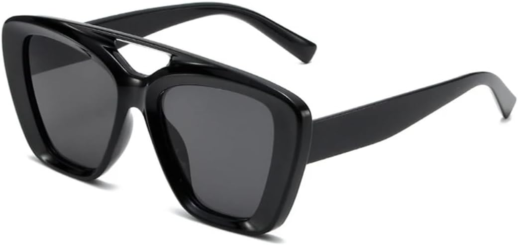 Ретро-солнцезащитные очки «кошачий глаз» с двойной перемычкой, модные градиентные оттенки для женщин и мужчин с защитой от УФ-излучения UV400, матовые, конфетные цвета UATXTAU, Black Grey
Ретро-солнцезащитные очки «кошачий глаз» с двойной перемычкой, модные градиентные оттенки для женщин и мужчин с защитой от УФ-излучения UV400, матовые, конфетные цвета UATXTAU, Black Grey