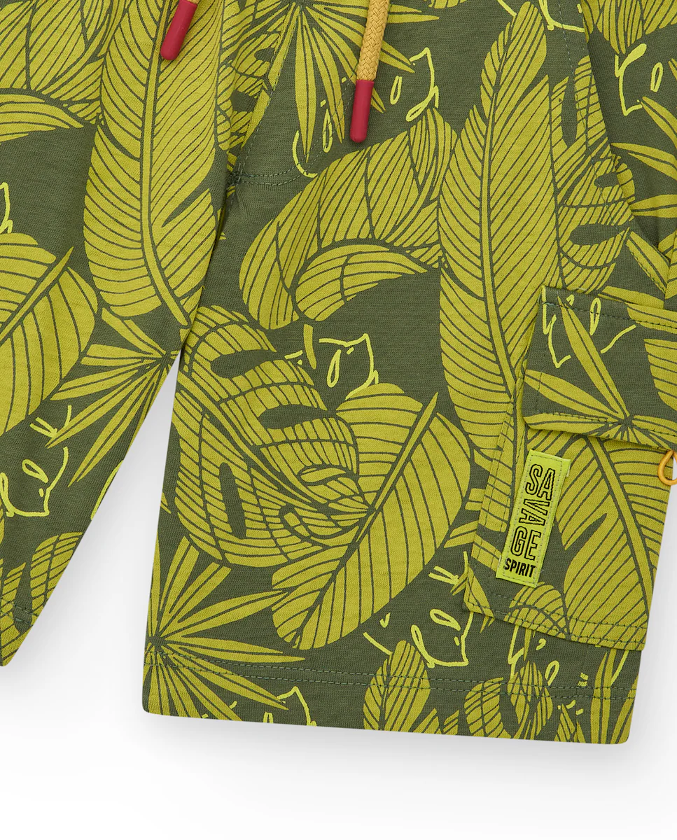 Детские бермуды зеленые с тропическим принтом и эластичной талией Tuc tuc, зеленый
Детские бермуды зеленые с тропическим принтом и эластичной талией Tuc tuc, зеленый