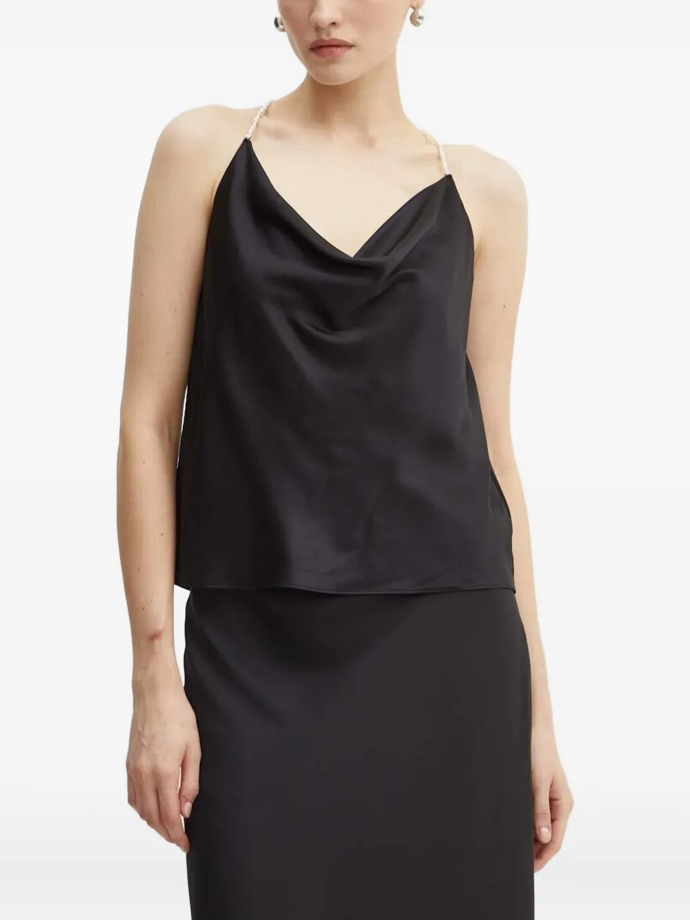 Топ с воротником-хомутом и искусственным жемчугом Custommade, черный
Топ с воротником-хомутом и искусственным жемчугом Custommade, черный