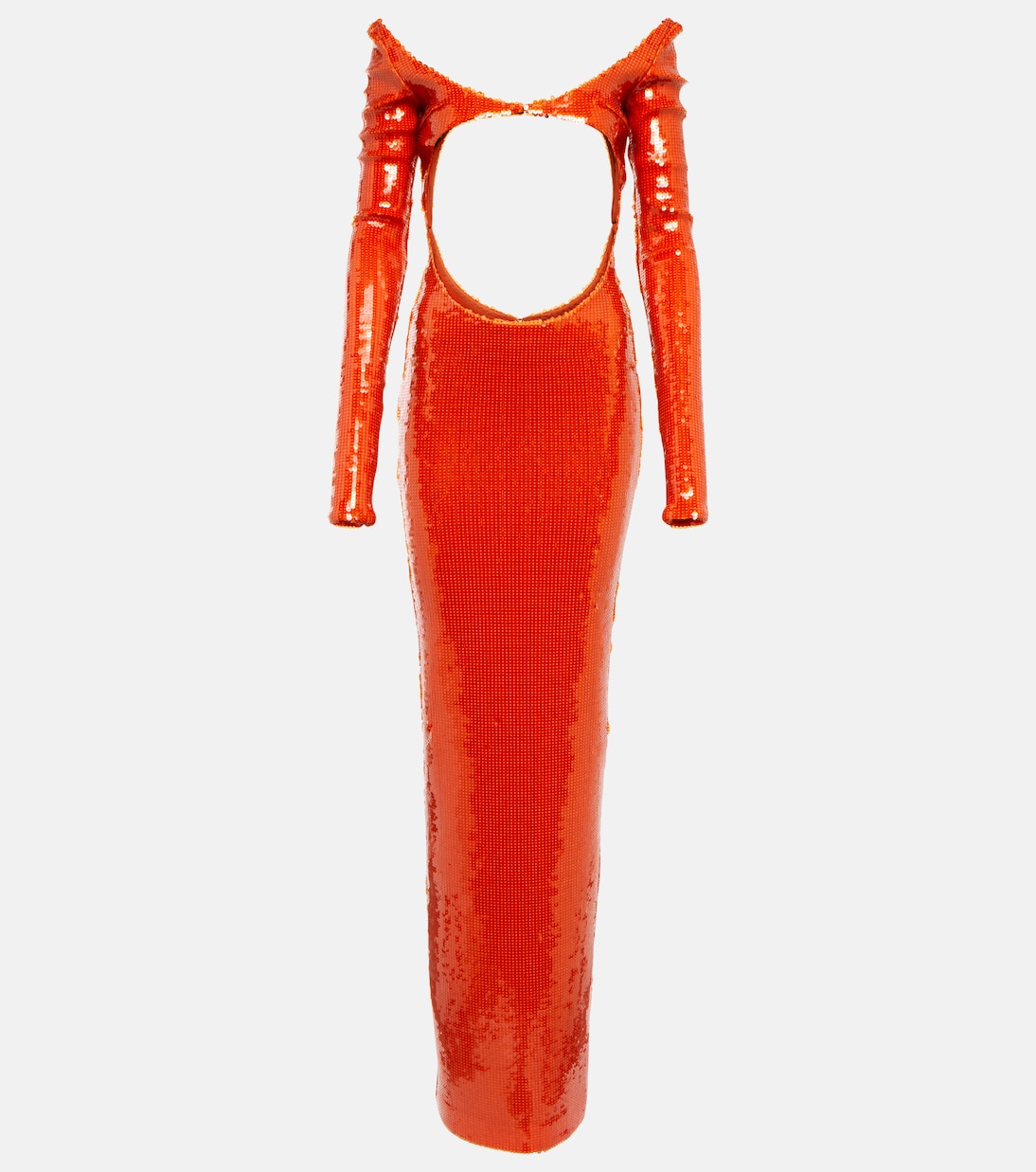 Платье с вырезом на открытом плече, расшитое пайетками LaQuan Smith, оранжевый
Платье с вырезом на открытом плече, расшитое пайетками LaQuan Smith, оранжевый