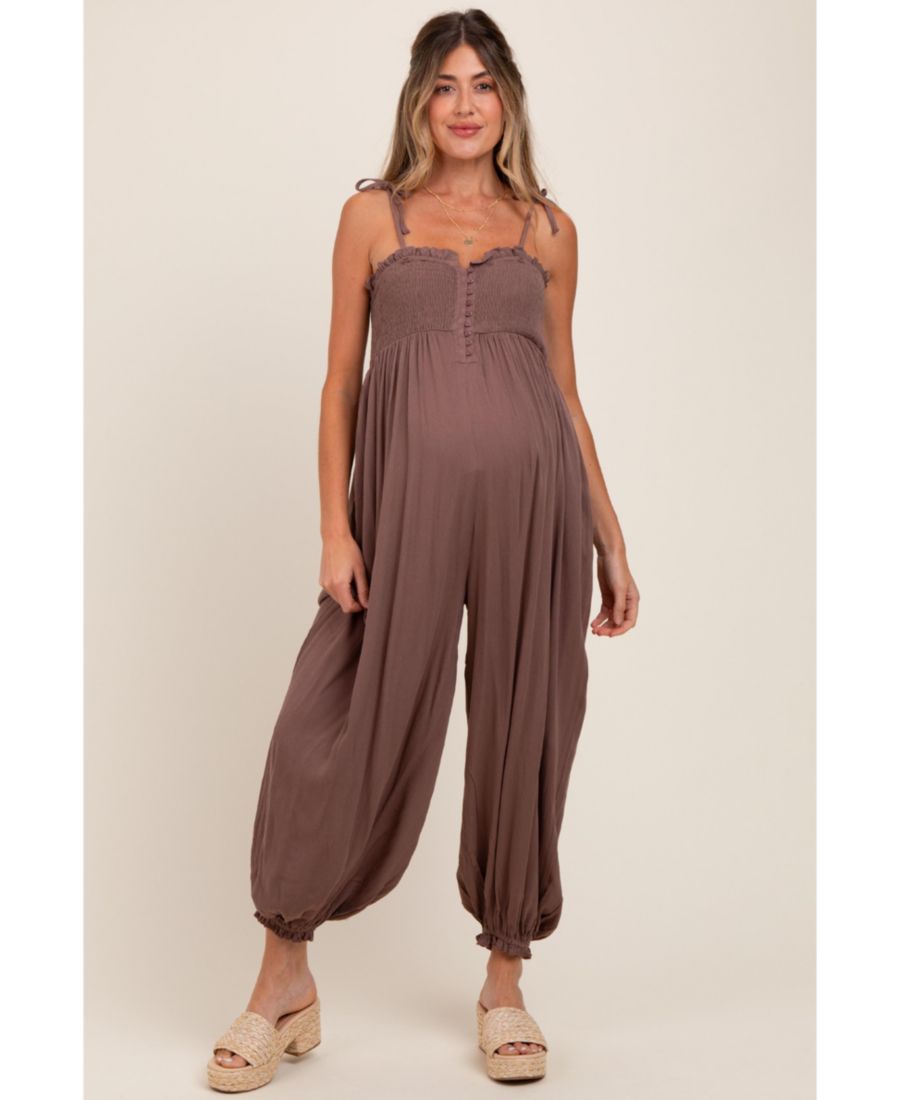 Комбинезон для беременных цвета мокко с присборенной отделкой, пуговицами спереди и завязками на плечах Pinkblush, Mocha
Комбинезон для беременных цвета мокко с присборенной отделкой, пуговицами спереди и завязками на плечах Pinkblush, Mocha