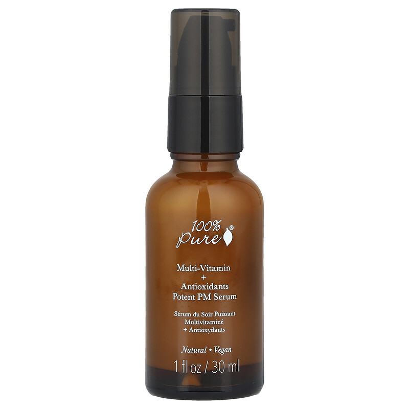 100% Pure, Сыворотка с мультивитаминами и антиоксидантами, мощная сыворотка, 30 мл (1 жидк. Унция)
100% Pure, Сыворотка с мультивитаминами и антиоксидантами, мощная сыворотка, 30 мл (1 жидк. Унция)