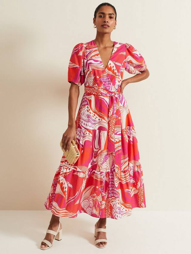 Платье-обертка с абстрактным принтом тильда Phase Eight, красный
Платье-обертка с абстрактным принтом тильда Phase Eight, красный