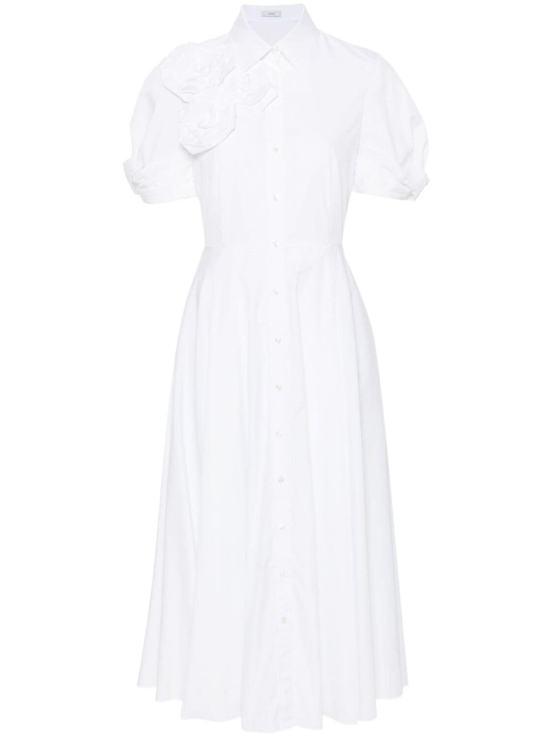ERDEM платье-рубашка миди с аппликацией, белый
ERDEM платье-рубашка миди с аппликацией, белый