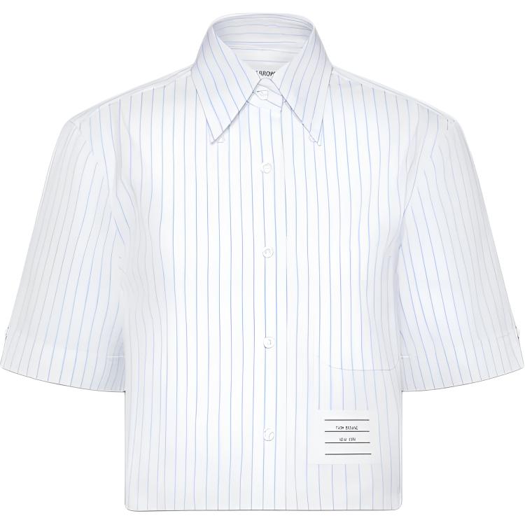 Кроп-рубашка в полоску THOM BROWNE, белый
Кроп-рубашка в полоску THOM BROWNE, белый