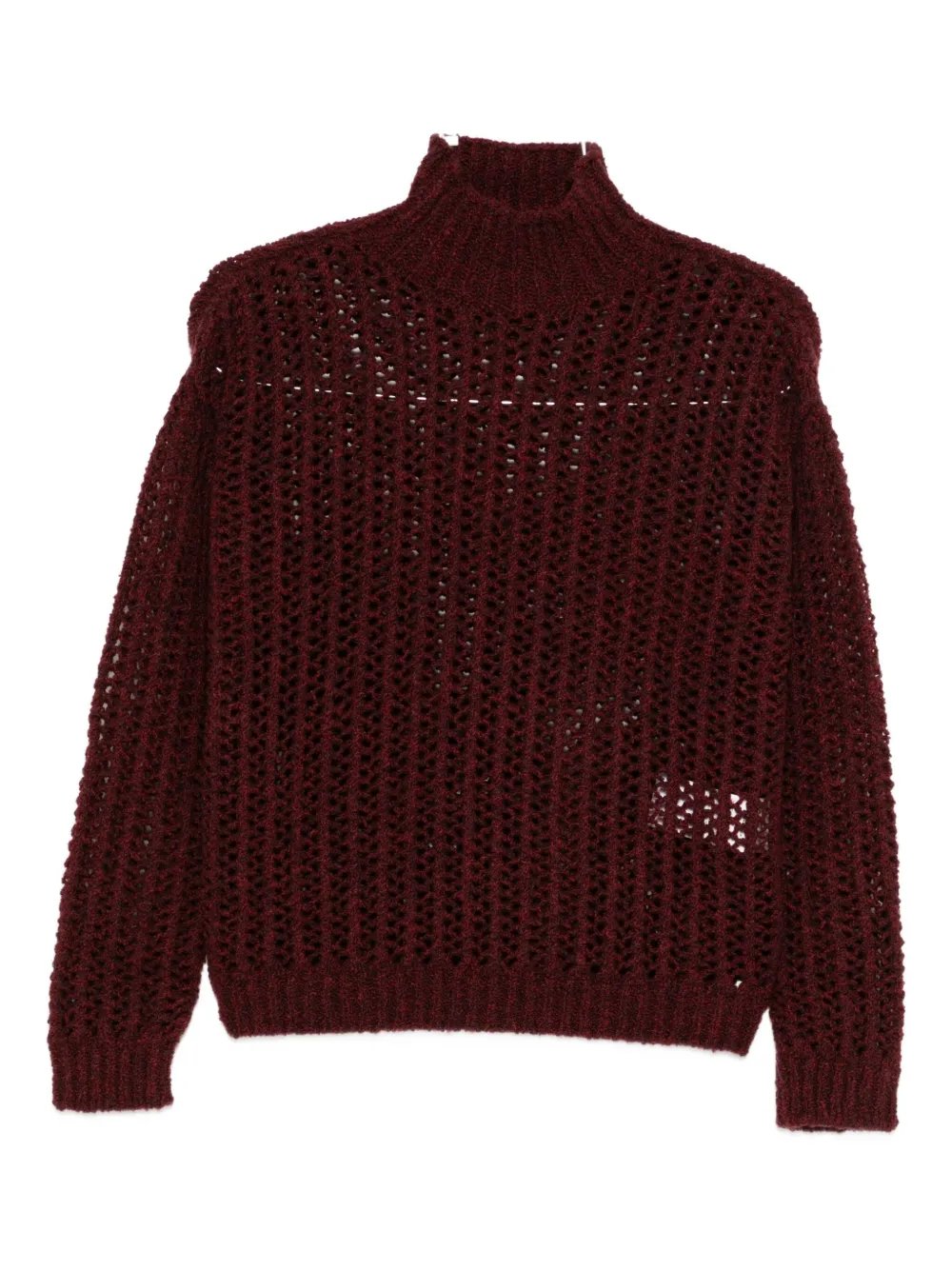 Ажурный свитер с высоким воротником Quaglia Max Mara, красный
Ажурный свитер с высоким воротником Quaglia Max Mara, красный
