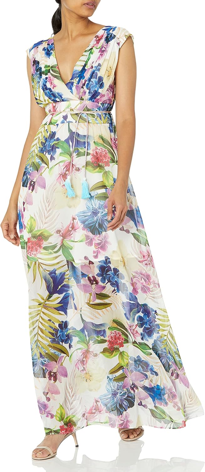 GUESS Женское платье Gilda без рукавов длинное, Tropicalia
GUESS Женское платье Gilda без рукавов длинное, Tropicalia