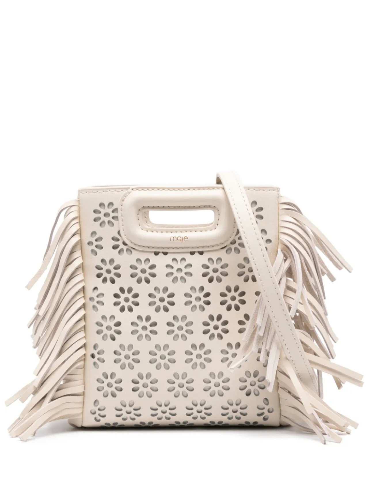 Сумка-тоут Maje mini из перфорированной кожи, нейтральный
Сумка-тоут Maje mini из перфорированной кожи, нейтральный