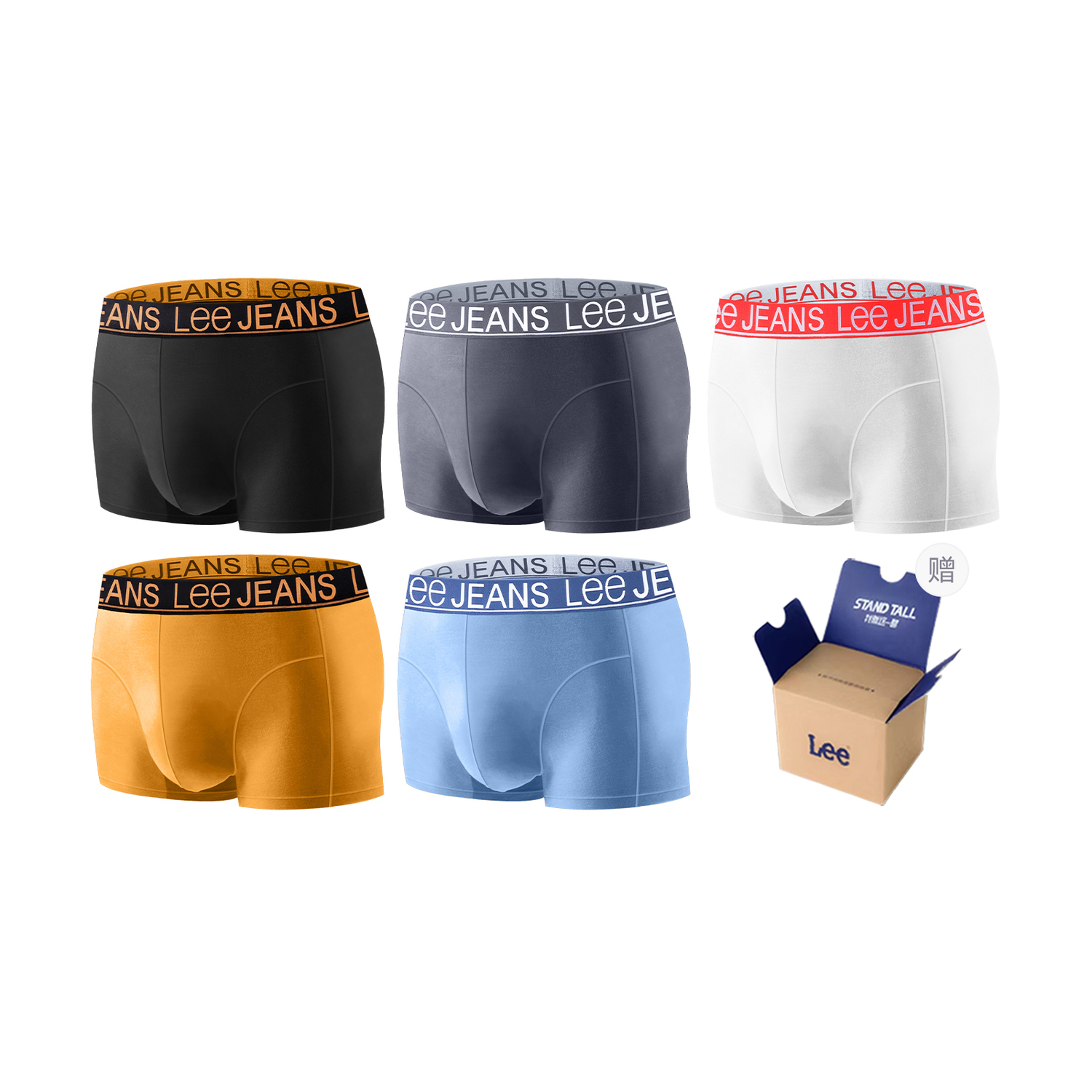 Lee Подарочный набор мужского белья 5 пар
Lee Подарочный набор мужского белья 5 пар