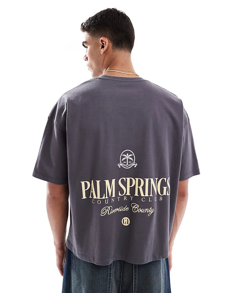 Футболка свободного кроя ASOS DESIGN, плотная, свободного кроя, с принтом города, темно-синего цвета
Футболка свободного кроя ASOS DESIGN, плотная, свободного кроя, с принтом города, темно-синего цвета