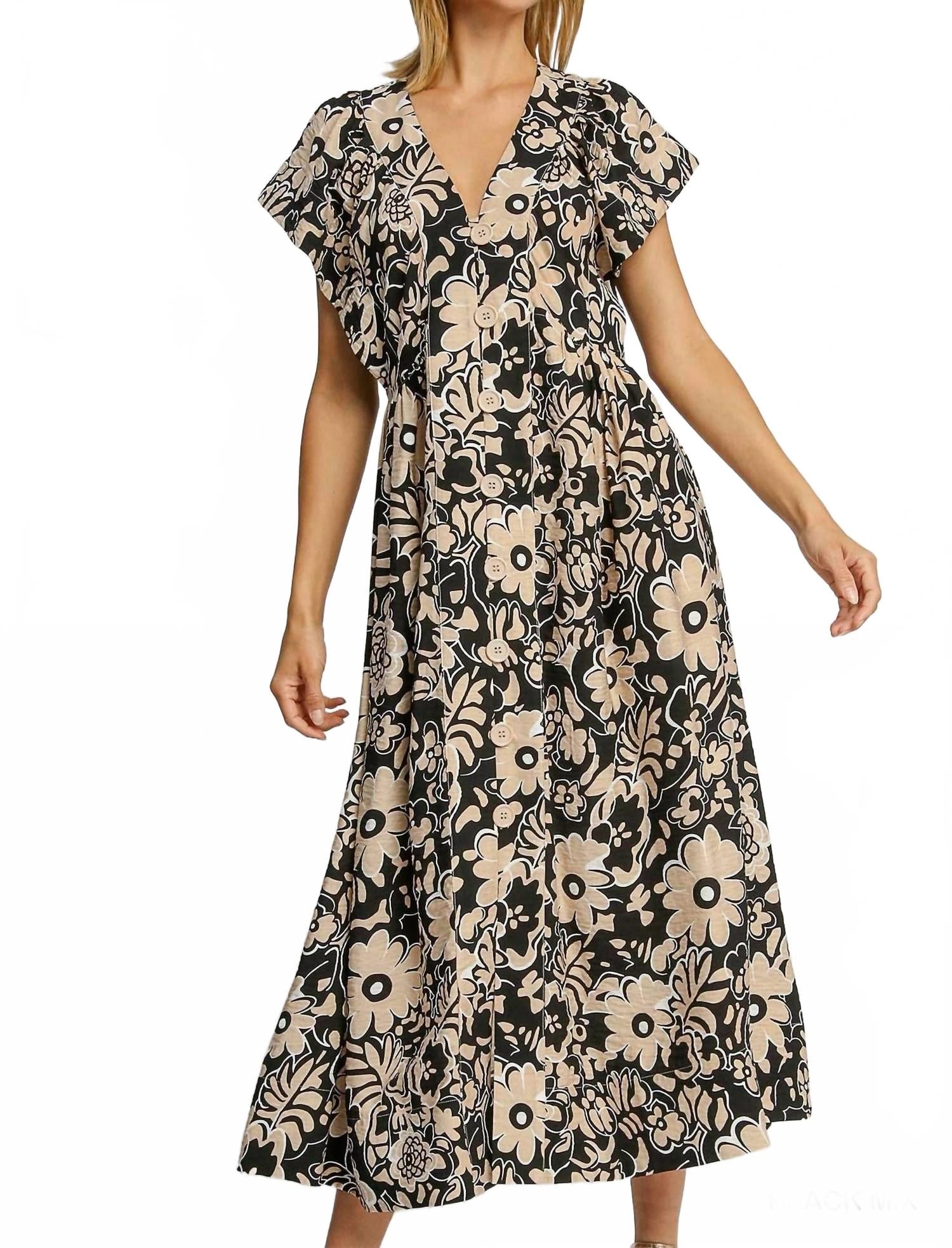 Эллисон Черное мини-платье с цветочным принтом Umgee
Эллисон Черное мини-платье с цветочным принтом Umgee