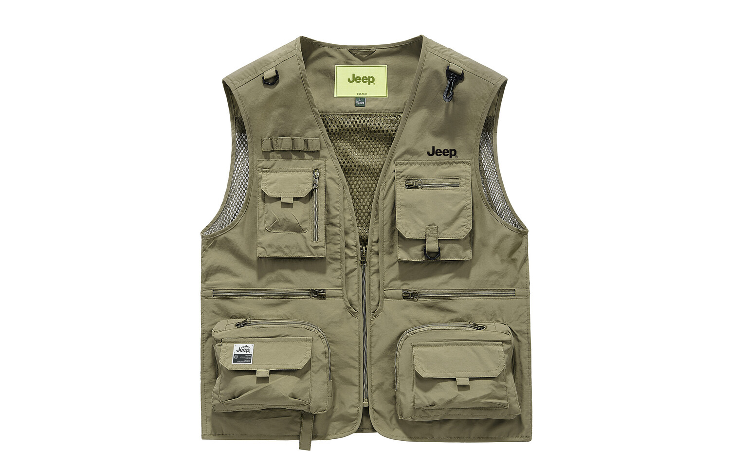 Жилет унисекс Jeep, хаки 
Жилет унисекс Jeep, хаки
