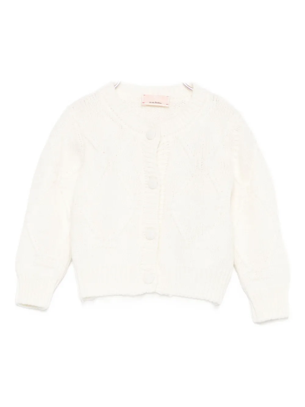 Кардиган с ромбовидным узором Elisabetta Franchi La Mia Bambina, белый
Кардиган с ромбовидным узором Elisabetta Franchi La Mia Bambina, белый