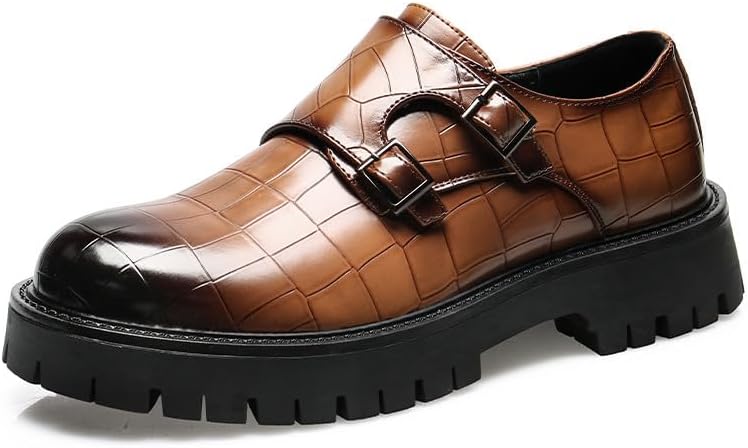 Мужские лоферы Santimon с пряжкой Monk Strap из кожи, массивная подошва, с добавлением высоты, прочные туфли на носке, коричневый
Мужские лоферы Santimon с пряжкой Monk Strap из кожи, массивная подошва, с добавлением высоты, прочные туфли на носке, коричневый