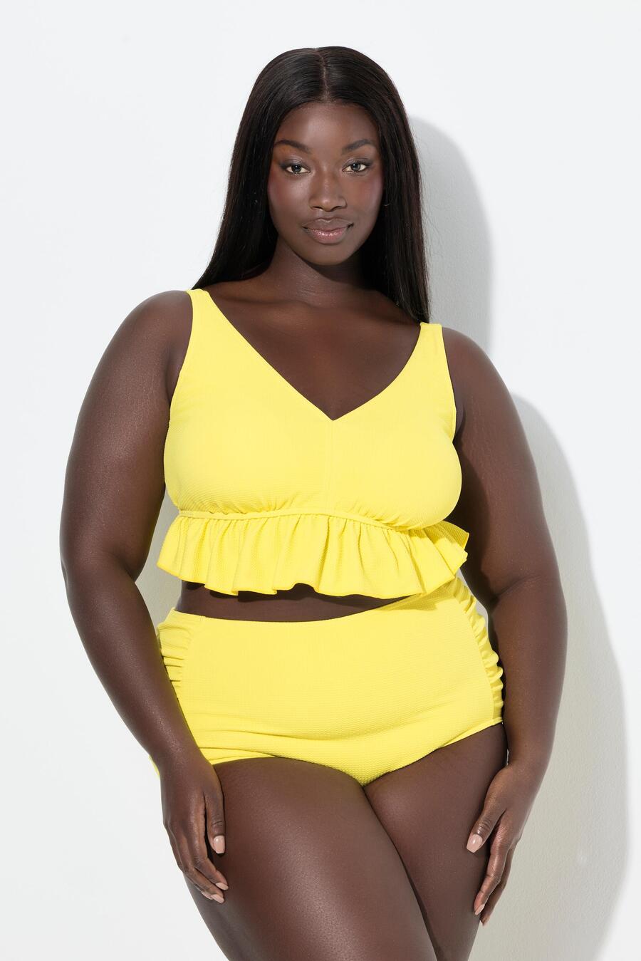 ULLA POPKEN Женский бикини с мягкими чашечками, структурированными оборками и регулируемыми бретельками
ULLA POPKEN Женский бикини с мягкими чашечками, структурированными оборками и регулируемыми бретельками