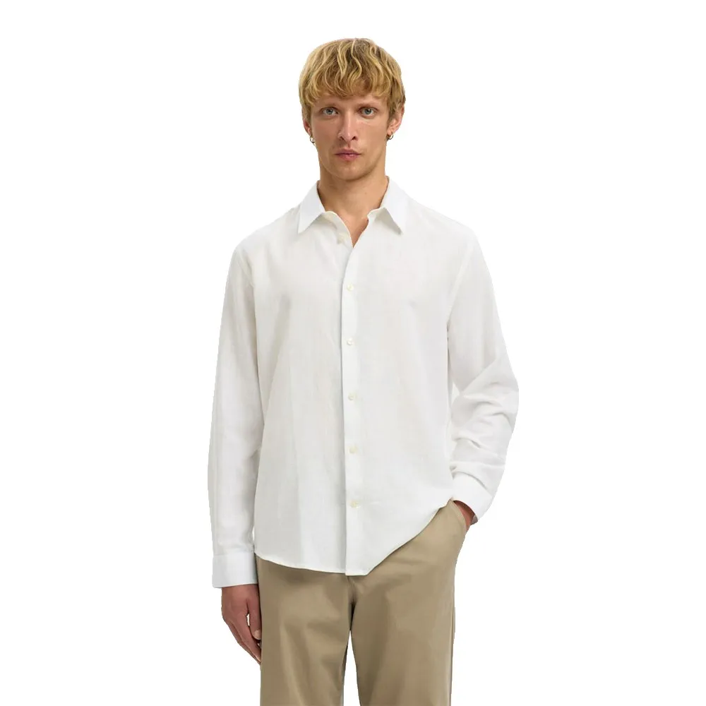 Рубашка с длинным рукавом Selected Regclay из льняной смеси, белый
Рубашка с длинным рукавом Selected Regclay из льняной смеси, белый