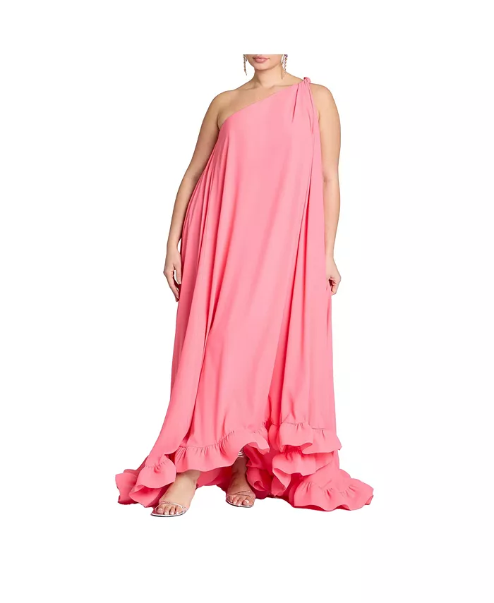 Женское платье с драматичными рюшами ELOQUII, розовый
Женское платье с драматичными рюшами ELOQUII, розовый