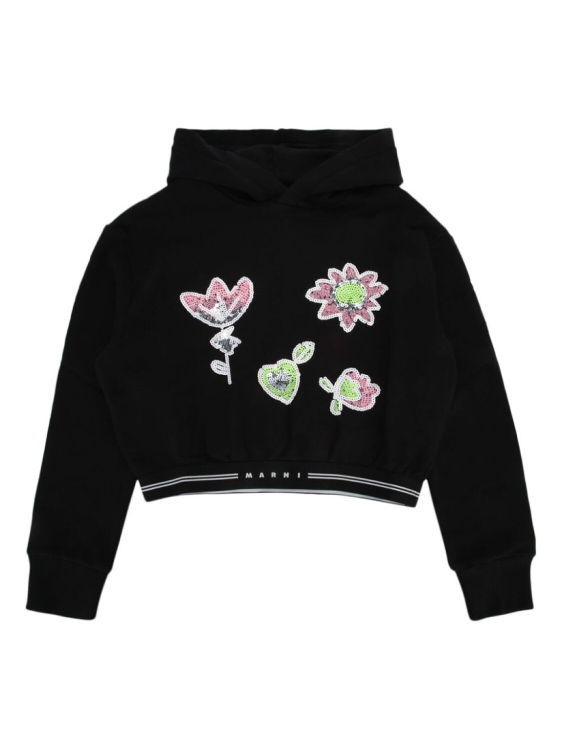 Толстовка с капюшоном, украшенная пайетками Marni Kids, черный
Толстовка с капюшоном, украшенная пайетками Marni Kids, черный