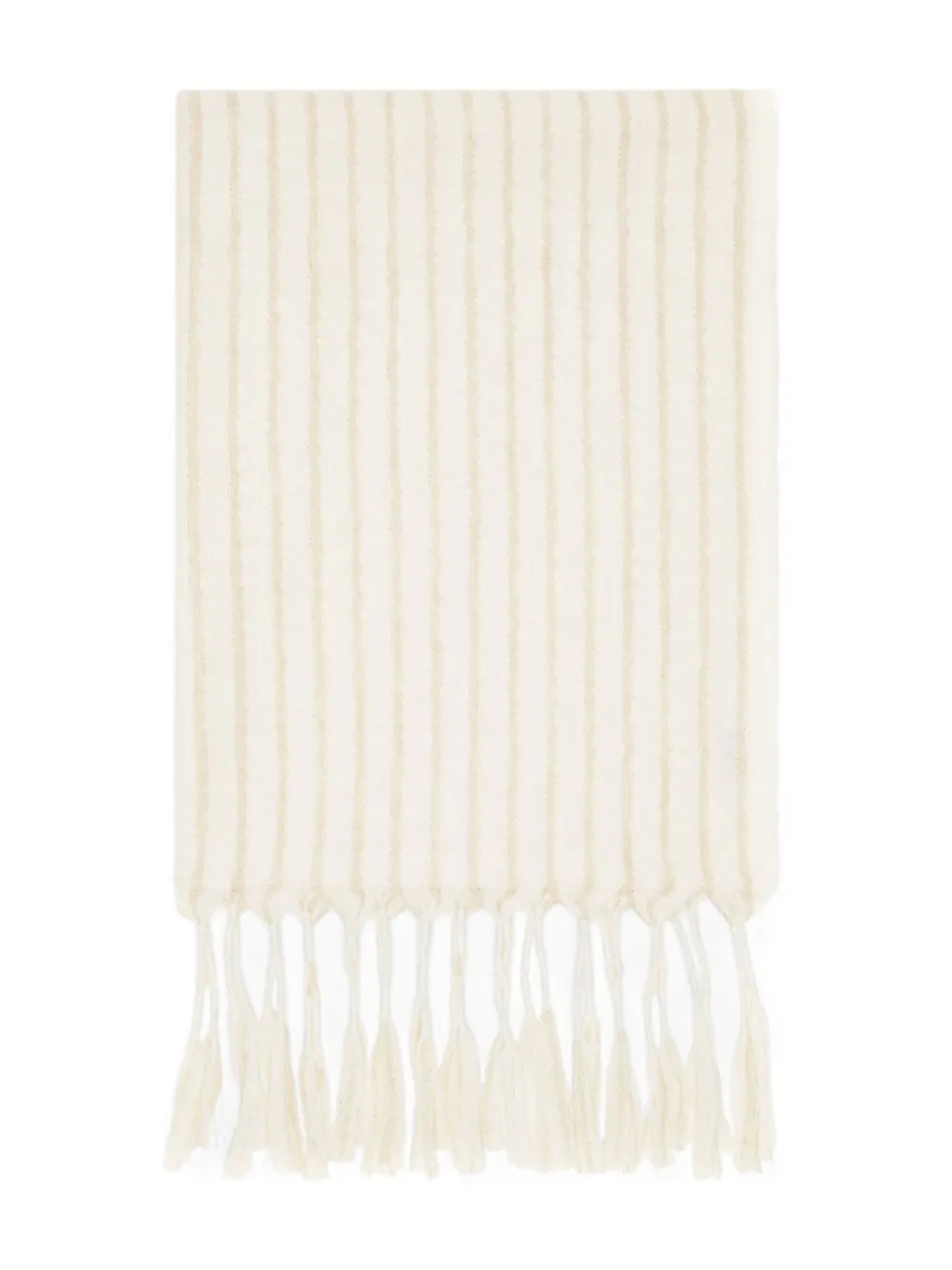 Brunello Cucinelli полосатый шарф с кисточками, белый
Brunello Cucinelli полосатый шарф с кисточками, белый