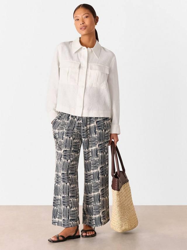 Широкие брюки Petite с принтом в клетку Whistles, Navy/Multi
Широкие брюки Petite с принтом в клетку Whistles, Navy/Multi