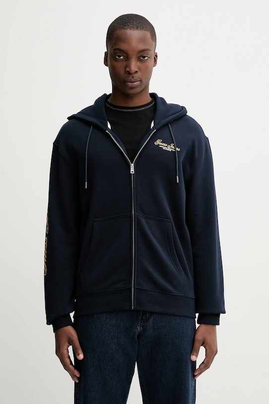 Хлопковая толстовка Guess Jeans, темно-синий 
Хлопковая толстовка Guess Jeans, темно-синий