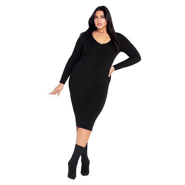Женское платье-свитер Riley plus size Avenue, Black
Женское платье-свитер Riley plus size Avenue, Black