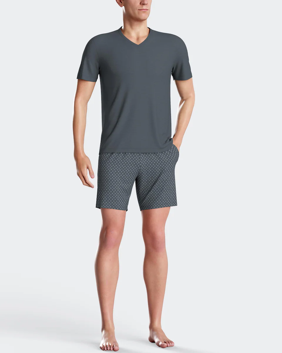 Мужская короткая пижама с эластичным поясом в серых тонах Impetus, серый
Мужская короткая пижама с эластичным поясом в серых тонах Impetus, серый