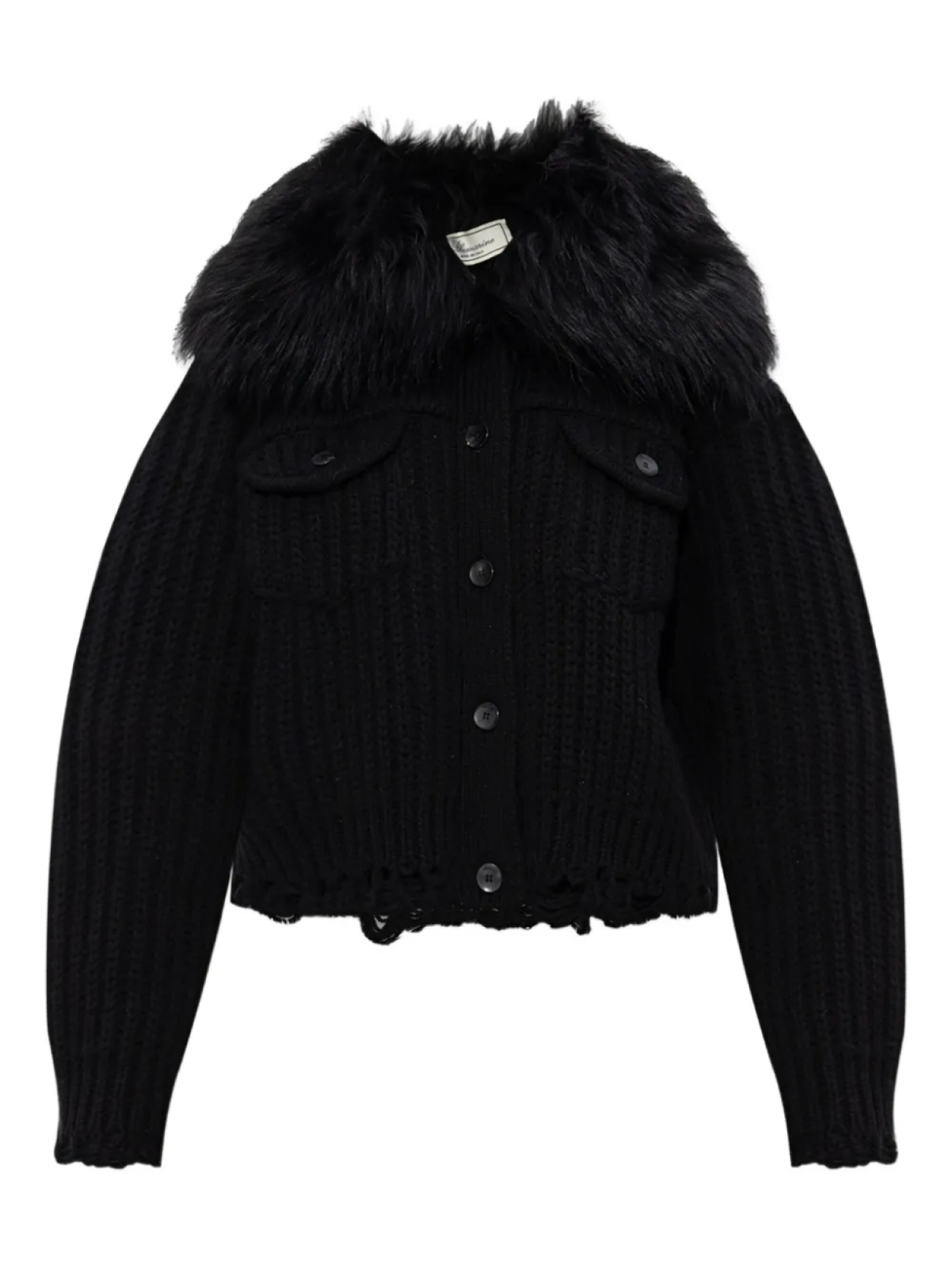 Куртка с отделкой из искусственного меха и застежкой на пуговицы Blumarine, черный
Куртка с отделкой из искусственного меха и застежкой на пуговицы Blumarine, черный