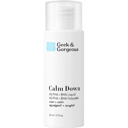 Calm Down 4% PHA + BHA жидкий эксфолиант 30 мл Geek & Gorgeous
Calm Down 4% PHA + BHA жидкий эксфолиант 30 мл Geek & Gorgeous