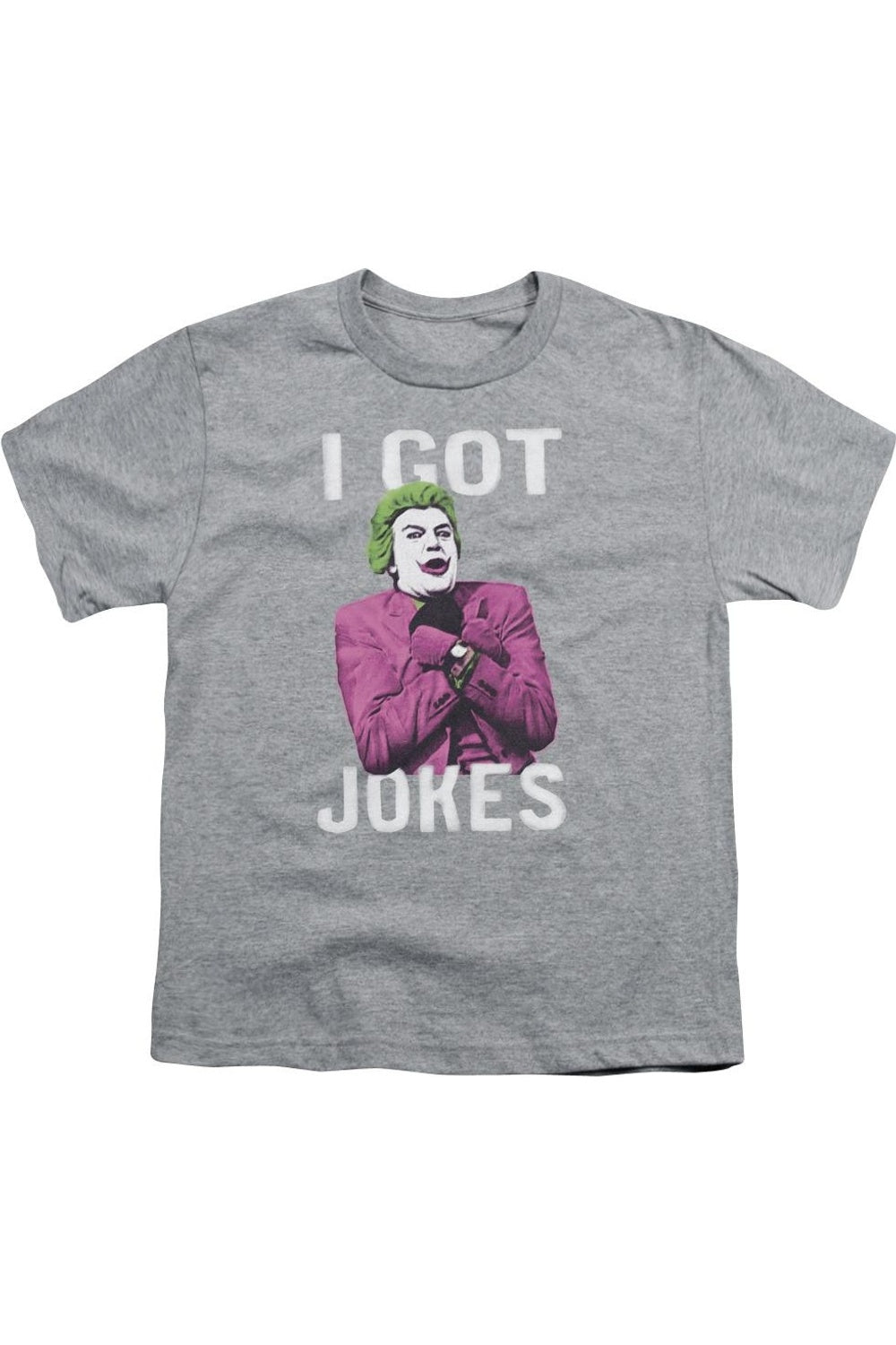 Футболка с коротким рукавом для детей "Batman Classic TV: Got Jokes" Gildan, Athletic Heather
Футболка с коротким рукавом для детей "Batman Classic TV: Got Jokes" Gildan, Athletic Heather