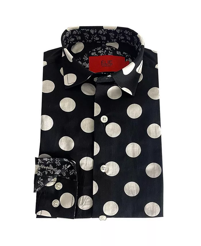 Черная рубашка с длинным рукавом в горошек для мальчиков, приталенная, модель Navy Polka Dot Slim Fit Shirt Elie Balleh, черный
Черная рубашка с длинным рукавом в горошек для мальчиков, приталенная, модель Navy Polka Dot Slim Fit Shirt Elie Balleh, черный