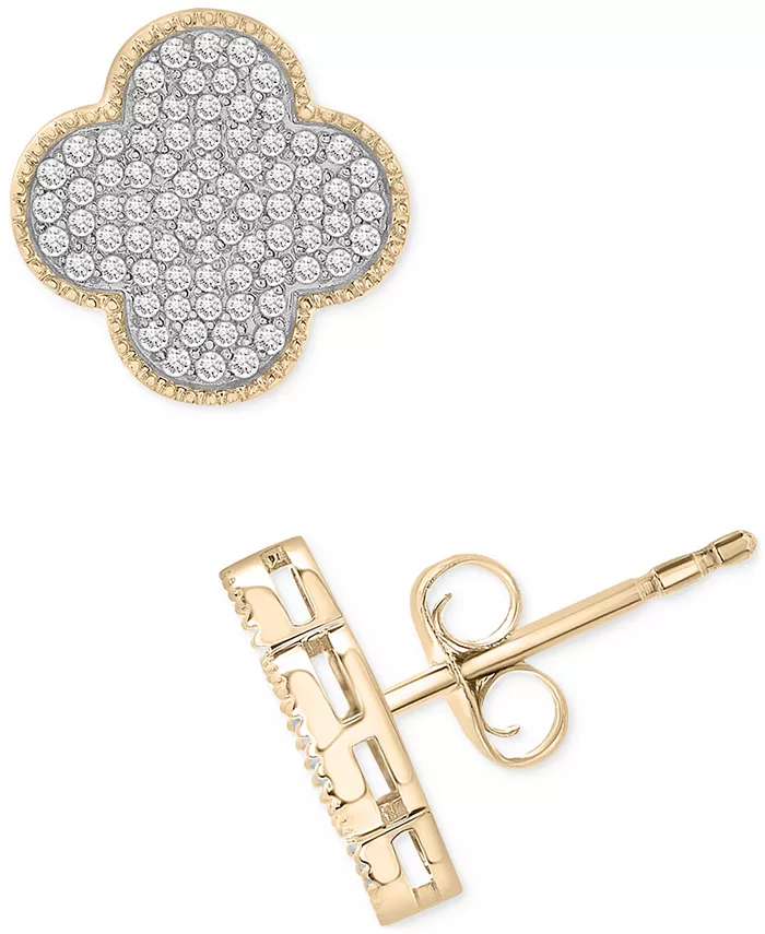 Мужские серьги-гвоздики с бриллиантами в форме клевера (1/2 карата) из 10-каратного желтого золота Macy's
Мужские серьги-гвоздики с бриллиантами в форме клевера (1/2 карата) из 10-каратного желтого золота Macy's