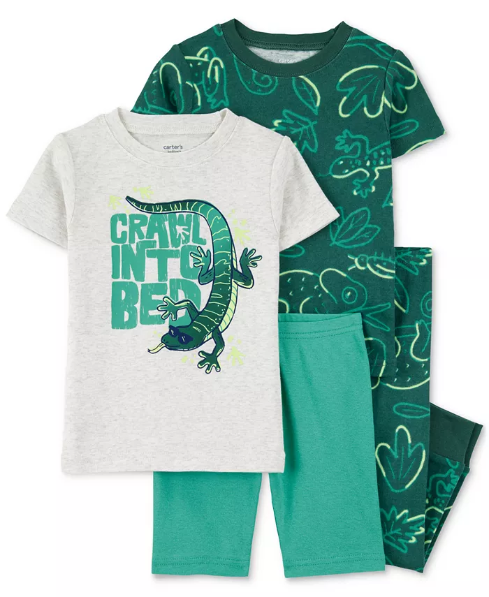 Пижама для мальчиков Lizard, комплект из 4 предметов Carter's, зеленый
Пижама для мальчиков Lizard, комплект из 4 предметов Carter's, зеленый