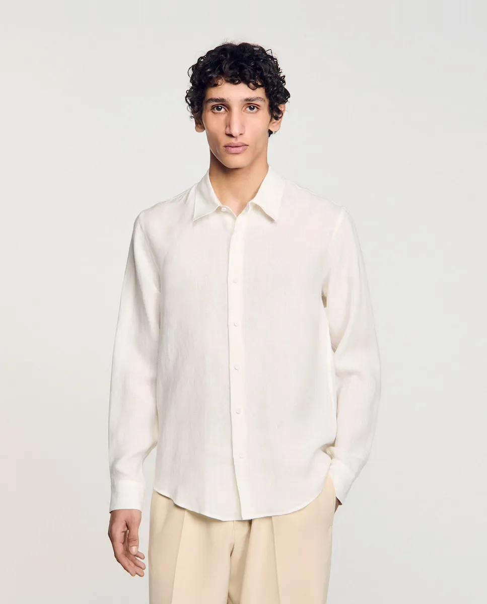 Мужская льняная рубашка Sandro, белый
Мужская льняная рубашка Sandro, белый