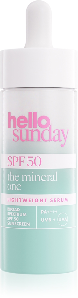 Легкая сыворотка Mineral One с легкой текстурой и SPF 50 Hello Sunday, 30 мл
Легкая сыворотка Mineral One с легкой текстурой и SPF 50 Hello Sunday, 30 мл
