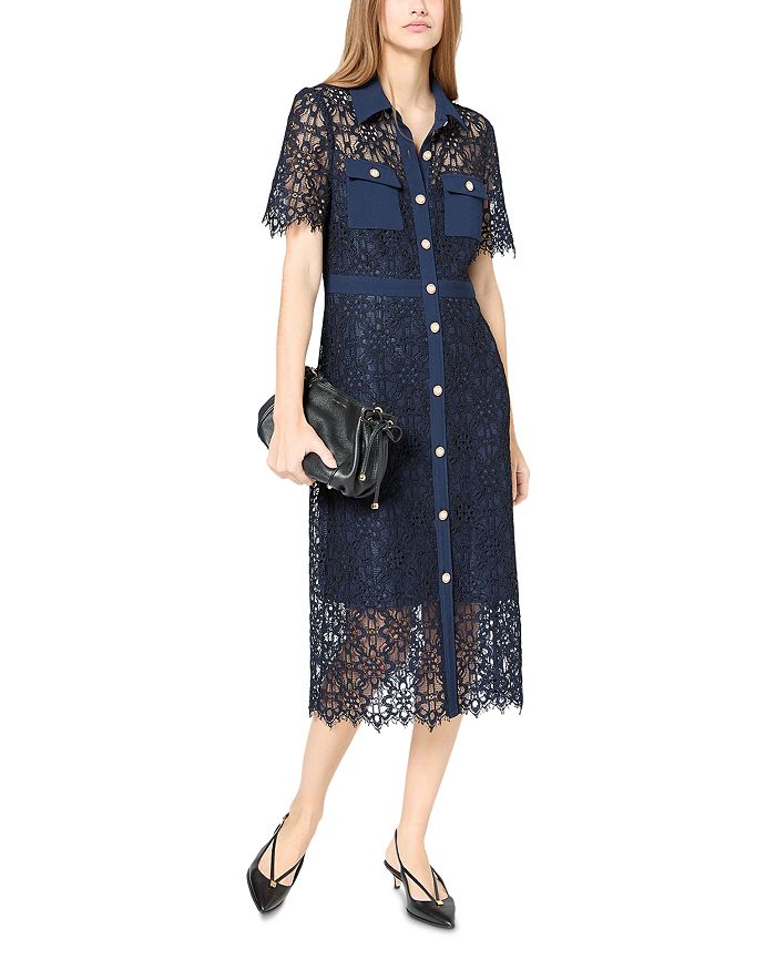 Платье-рубашка из кружева Perle Gerard Darel, синий
Платье-рубашка из кружева Perle Gerard Darel, синий