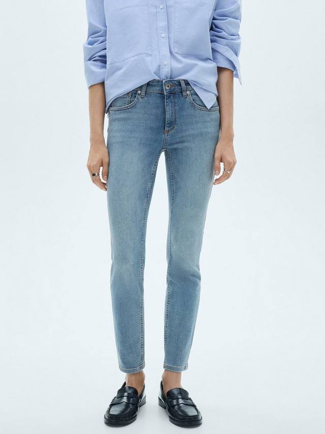 Обтягивающие джинсы пуш-ап Mango, средний синий
Обтягивающие джинсы пуш-ап Mango, средний синий