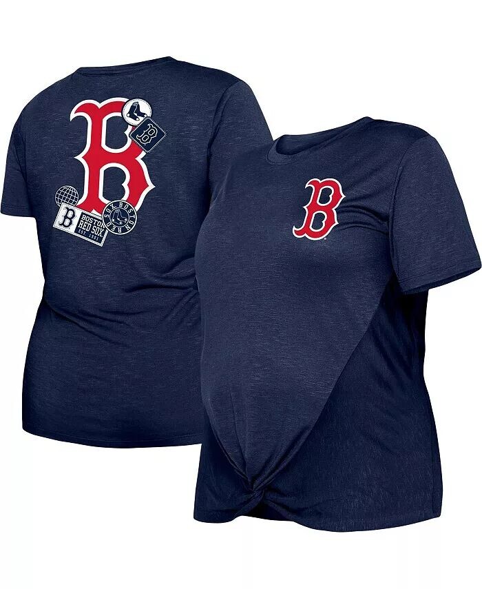 Женская темно-синяя футболка Boston Red Sox размера плюс с двумя узлами спереди New Era
Женская темно-синяя футболка Boston Red Sox размера плюс с двумя узлами спереди New Era