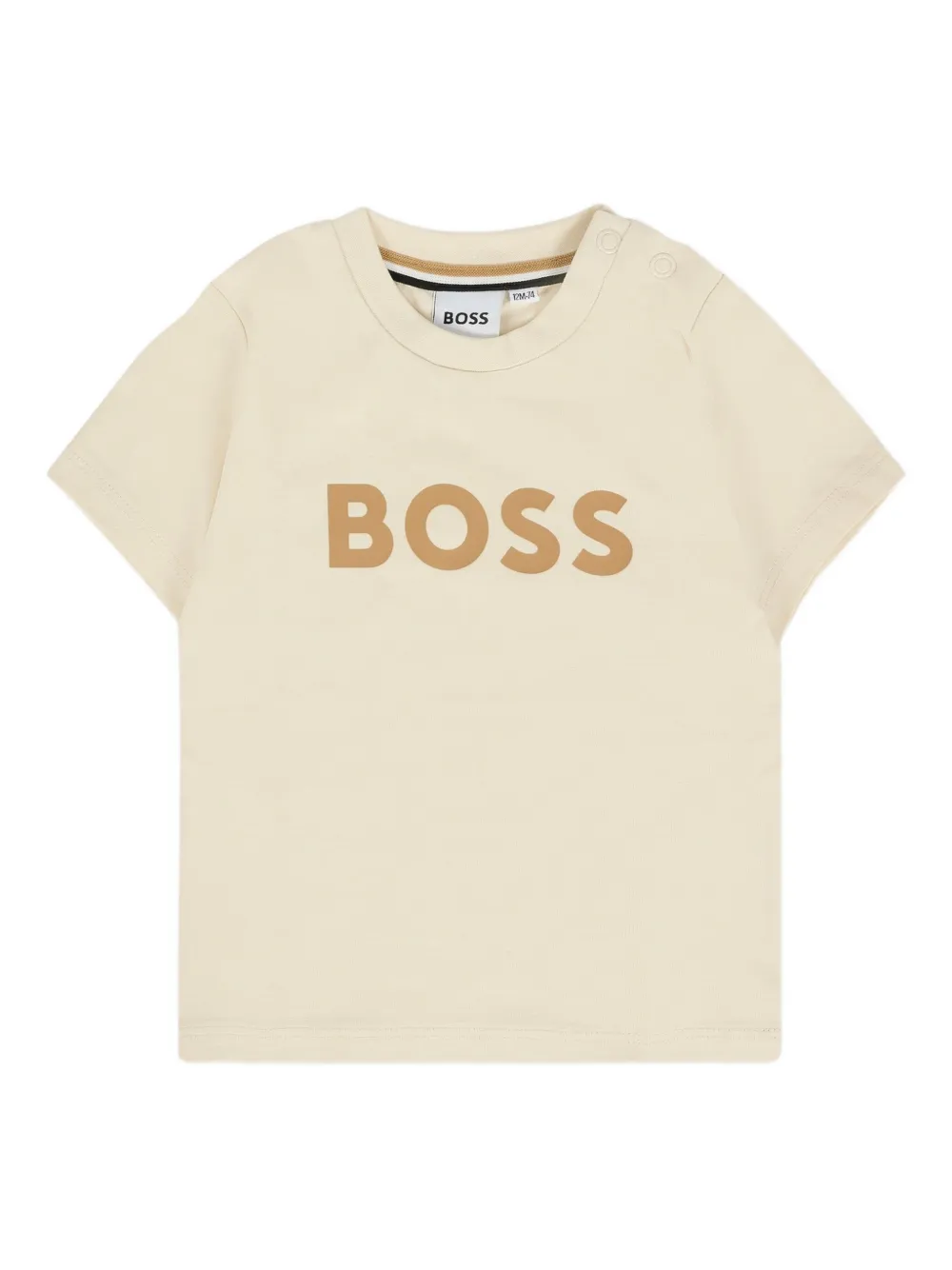 Хлопковая футболка с логотипом Boss Kidswear, бежевый
Хлопковая футболка с логотипом Boss Kidswear, бежевый