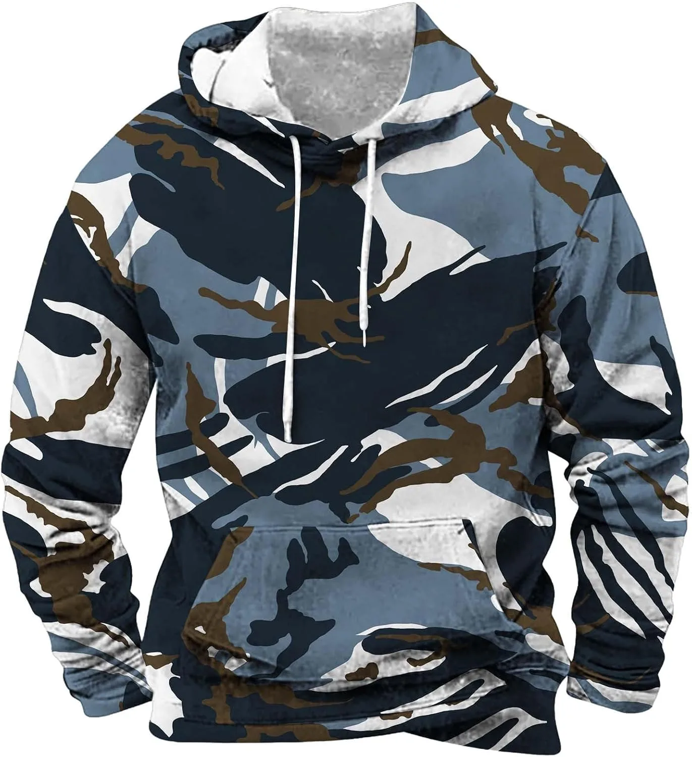 Мужской камуфляжный худи с капюшоном и карманом
Мужской камуфляжный худи с капюшоном и карманом